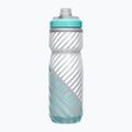 Borraccia per bicicletta CamelBak Podium Chill 620 ml grigio/verde a righe