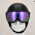 Casco da sci da donna Salomon Icon LT Visor S2 nero/rosa/oro 12