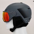 Casco da sci Salomon Pioneer LT Visor ebano/rosso 11