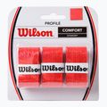 Wilson Profile Overgrip fasce per racchette da tennis 3 pezzi rosso WRZ4025RD+