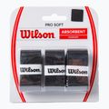 Wilson Pro Soft Overgrip racchette da tennis 3 pezzi nero WRZ4040BK+