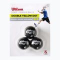 Palline da squash Wilson Staff Ball Double Yellow Dot 3 pezzi nero. 2