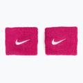 Polsini Nike Swoosh 2 pezzi rosa acceso/bianco 2