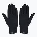 Set fascia da braccio + guanti da donna Nike Essential Running nero/nero/argento 3