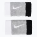 Polsini Nike Swoosh Doublewide 2 pezzi lt smoke grey/nero/bianco 2
