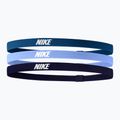 Fasce elastiche Nike 2.0 3 pezzi blu industriale/blu universitario/inchiostro viola