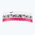 Fasce Nike stampate 3 pezzi bianco/rosa/ nero