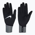 Guanti da corsa Nike Pacer Midweight RG da donna nero/grigio fumo/argento