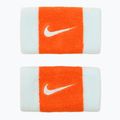 Polsini Nike Swoosh Doublewide 2 pezzi blu ghiacciaio/arancio sicurezza/blu ghiacciaio