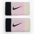 Braccialetti Nike Swoosh Doublewide 2 pezzi schiuma rosa/latte di cocco/nero