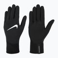 Guanti da corsa Nike Therma-Fit Pacer Sphere Midweight RG da uomo, nero/nero/argento