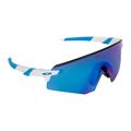 Occhiali da sole Oakley Encoder bianco lucido/prisma zaffiro