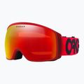 Oakley Flight Tracker L opaco b1b redline/prizm torch iridium occhiali da sci