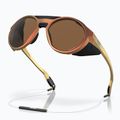 Occhiali da sole Oakley Clifden rosso opaco oro colorshift/prizm bronzo 4