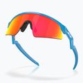 Occhiali da sole Oakley Resistor Sweep per bambini blu cielo lucido/rubino Prizm 4