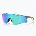 Occhiali da sole Oakley Cybr Zero matte carbon/prizm sapphire with uranium ink