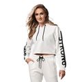 Felpa STRONG ID Branded Crop Donna Bianco