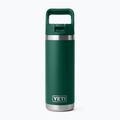 Borraccia termica YETI Rambler C Straw 532 ml black forest green
