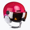 Casco da sci per bambini Salomon Grom Visor rosa lucido/arancio tonico