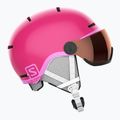 Casco da sci per bambini Salomon Grom Visor rosa lucido/arancio tonico 8