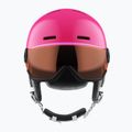 Casco da sci per bambini Salomon Grom Visor rosa lucido/arancio tonico 10