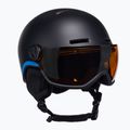 Casco da sci per bambini Salomon Grom Visor nero/arancio tonico