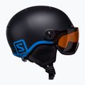 Casco da sci per bambini Salomon Grom Visor nero/arancio tonico 4