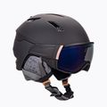 Casco da sci da donna Salomon Mirage nero oro rosa