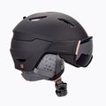 Casco da sci da donna Salomon Mirage nero oro rosa 4