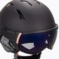 Casco da sci da donna Salomon Mirage nero oro rosa 7