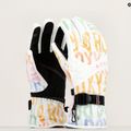 Guanti da snowboard da donna ROXY Jetty nero brillante bianco sapone 9