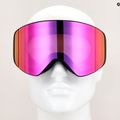 Occhiali da sci Red Bull SPECT Jam + Lente di ricambio nero opaco/viola/bordeaux a specchio/neve nuvolosa 4