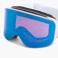 Red Bull SPECT Magnetron Slick occhiali da sci argento lucido/bianco/rosso blu specchiato/blu scuro neve 5