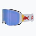 Red Bull SPECT Magnetron Slick occhiali da sci argento lucido/bianco/rosso blu specchiato/blu scuro neve 8