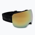 Occhiali da sci Red Bull SPECT Chute nero/marrone con specchio oro/neve nuvolosa