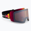 Occhiali da sci Red Bull SPECT Line nero/marrone con specchio rosso/neve torbida