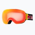 Maschera da sci Red Bull Spect Bent Photo matt black/brown with red chrom x 2