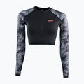 Maglia a maniche lunghe da nuoto donna Shorty UV nero