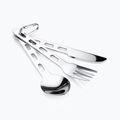 GSI Outdoors Glacier Set di posate ad anello in acciaio inossidabile spazzolato