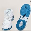 Scarpe da pallavolo da uomo Mizuno Wave Mid Voltage bianco/blu marina/argento 9