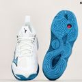 Scarpe da pallavolo da uomo Mizuno Wave Momentum 3 bianco/blu marina/argento 10