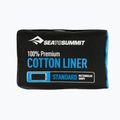 Sea to Summit Premium Cotton Standard Rect inserto per sacco a pelo blu navy