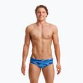 Slip da bagno uomo Funky Trunks Classic Briefs blu/bianco 5