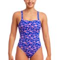 Costume da bagno intero senza bretelle Funkita da donna in minky pinky 6