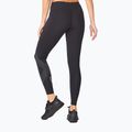 Leggings da allenamento da donna 2XU Motion Mid-Rise Compression nero/punto logo riflettente 4