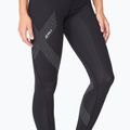 Leggings da allenamento da donna 2XU Motion Mid-Rise Compression nero/punto logo riflettente 5