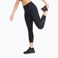 Leggings da allenamento da donna 2XU Motion Mid-Rise Compression 7/8 nero/punto logo riflettente 2
