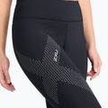Leggings da allenamento da donna 2XU Motion Mid-Rise Compression 7/8 nero/punto logo riflettente 6