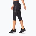 Leggings da allenamento da donna 2XU Core Compression 3/4 nero/argento 2