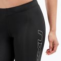 Leggings da allenamento da donna 2XU Core Compression 3/4 nero/argento 5